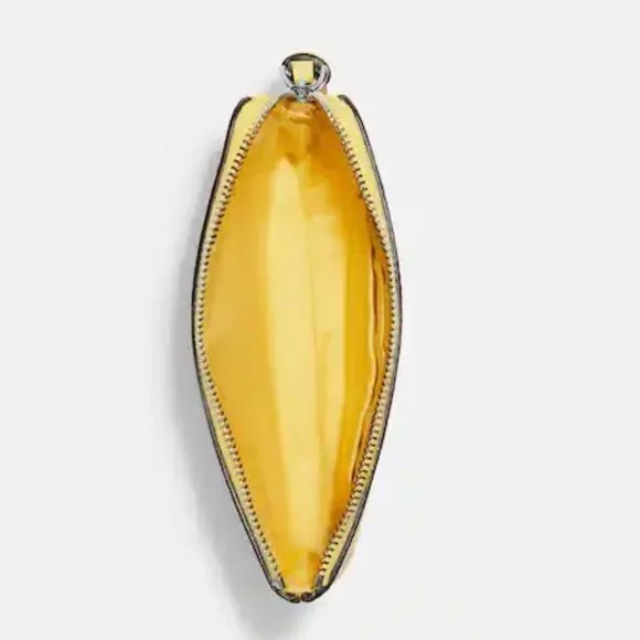 Coach Corner Zip Wristlet With Mystical Floral Print Silver/Yellow Multi - Picture 7 of 7